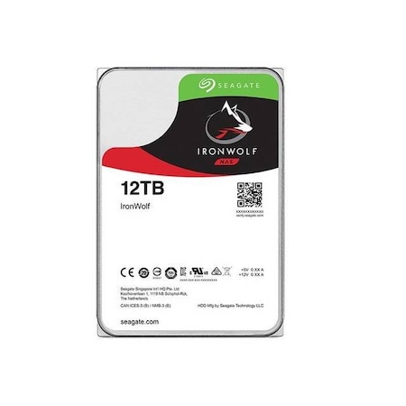 Seagate IronWolf NAS 12TB 7200RPM SATA 6.0 GB/s 256MB Hard Drive (3.5in.) ST12000VN0008